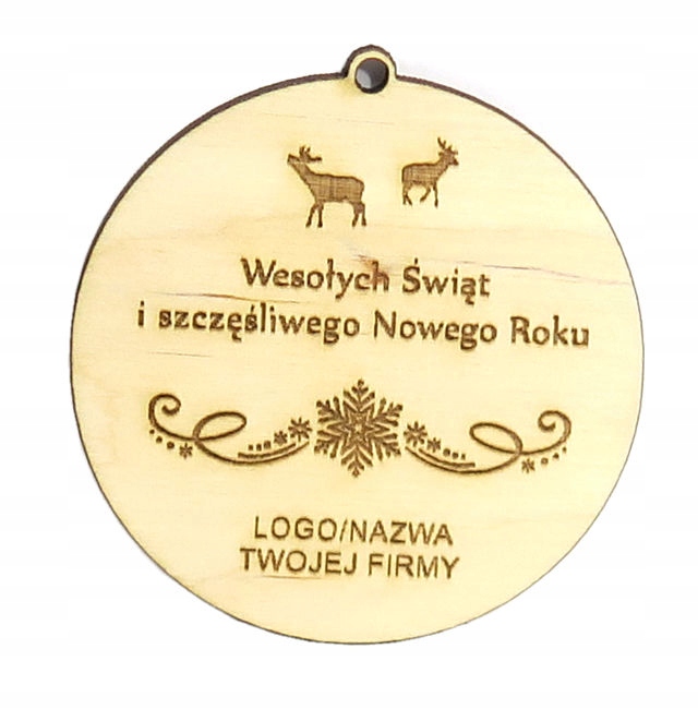 BOMBKA ŚWIĄTECZNA LOGO NAZWA DLA FIRM GRAWER MC10