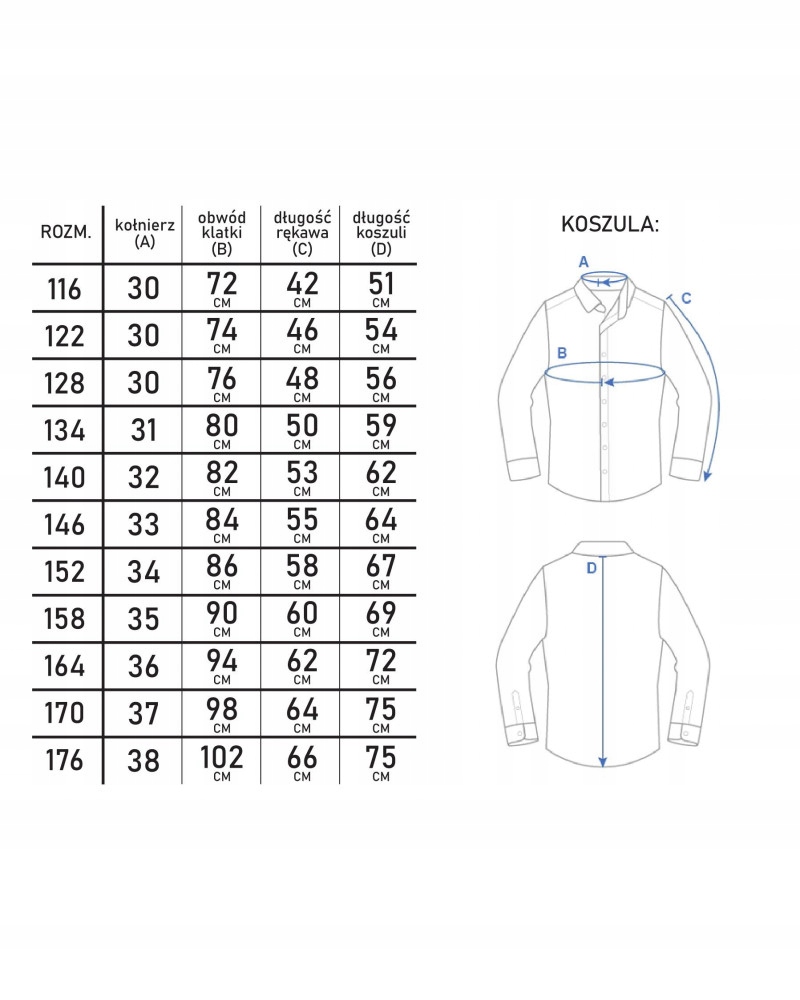 KOSZULA ELEGANCKA WIZYTOWA JANKES R.164/36 Marka Inna marka