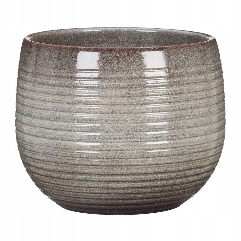 

Szara osłonka ceramiczna na doniczkę Scheurich