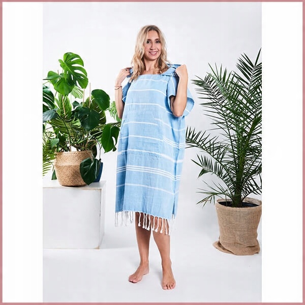 

Poncho hammam damskie 100% naturalna bawełna Yeye