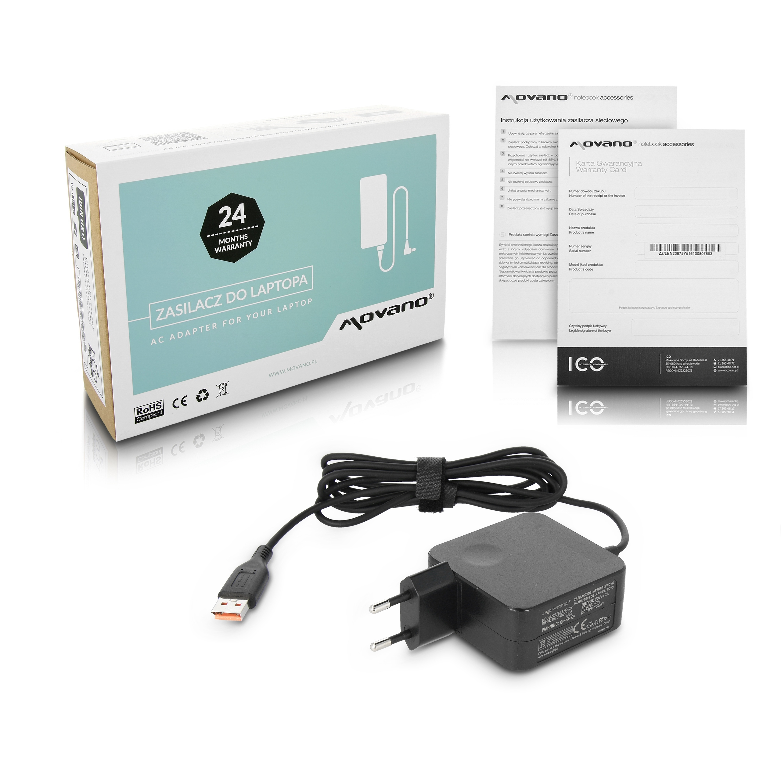 

Ładowarka 40W do Tablet Lenovo Yoga 3 Miix 700
