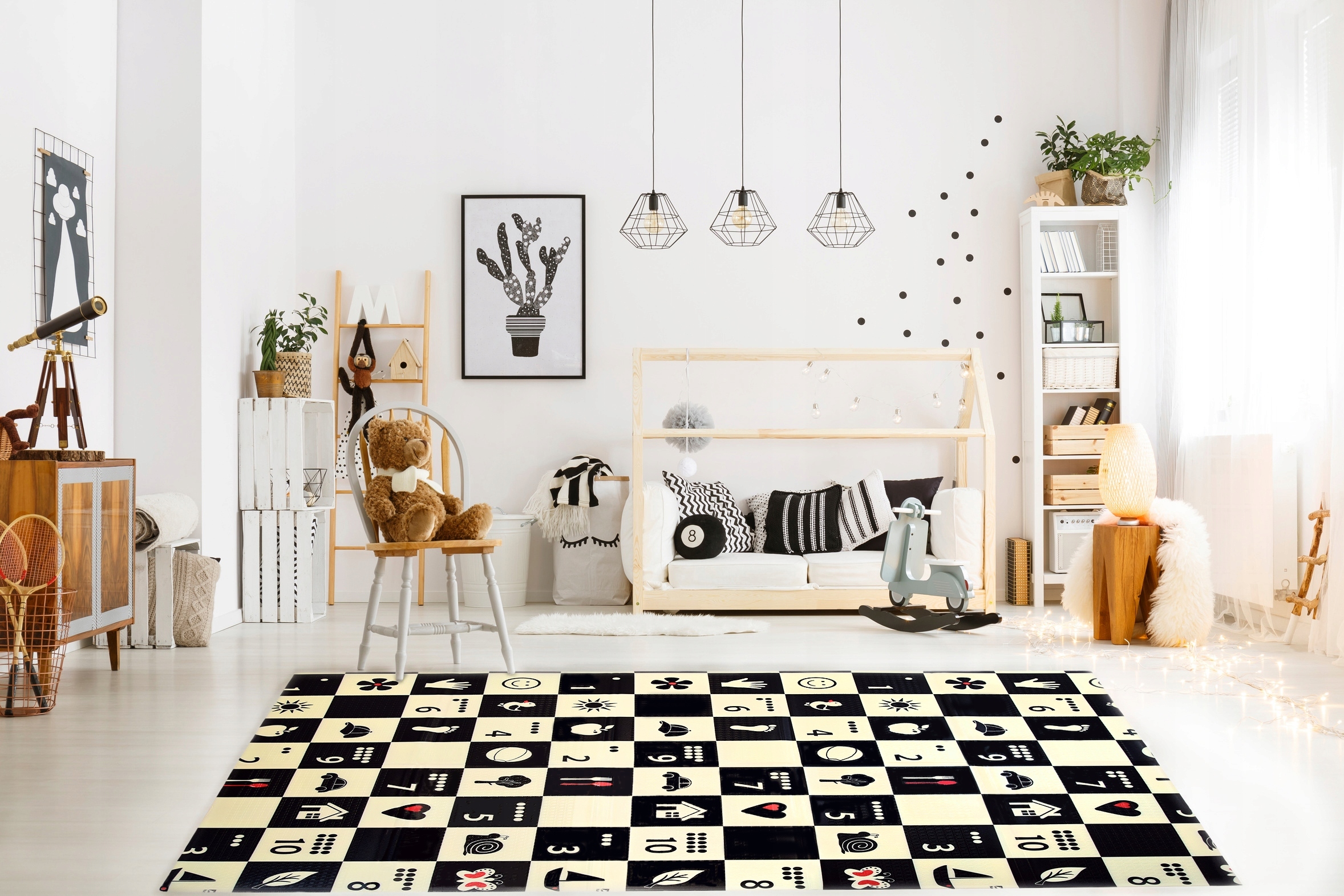 MATA KONTRASTOWA CZARNO-BIAŁA ZOO DWUSTRONNA GRUBA Kod producenta ALM-XPE AS-197_177