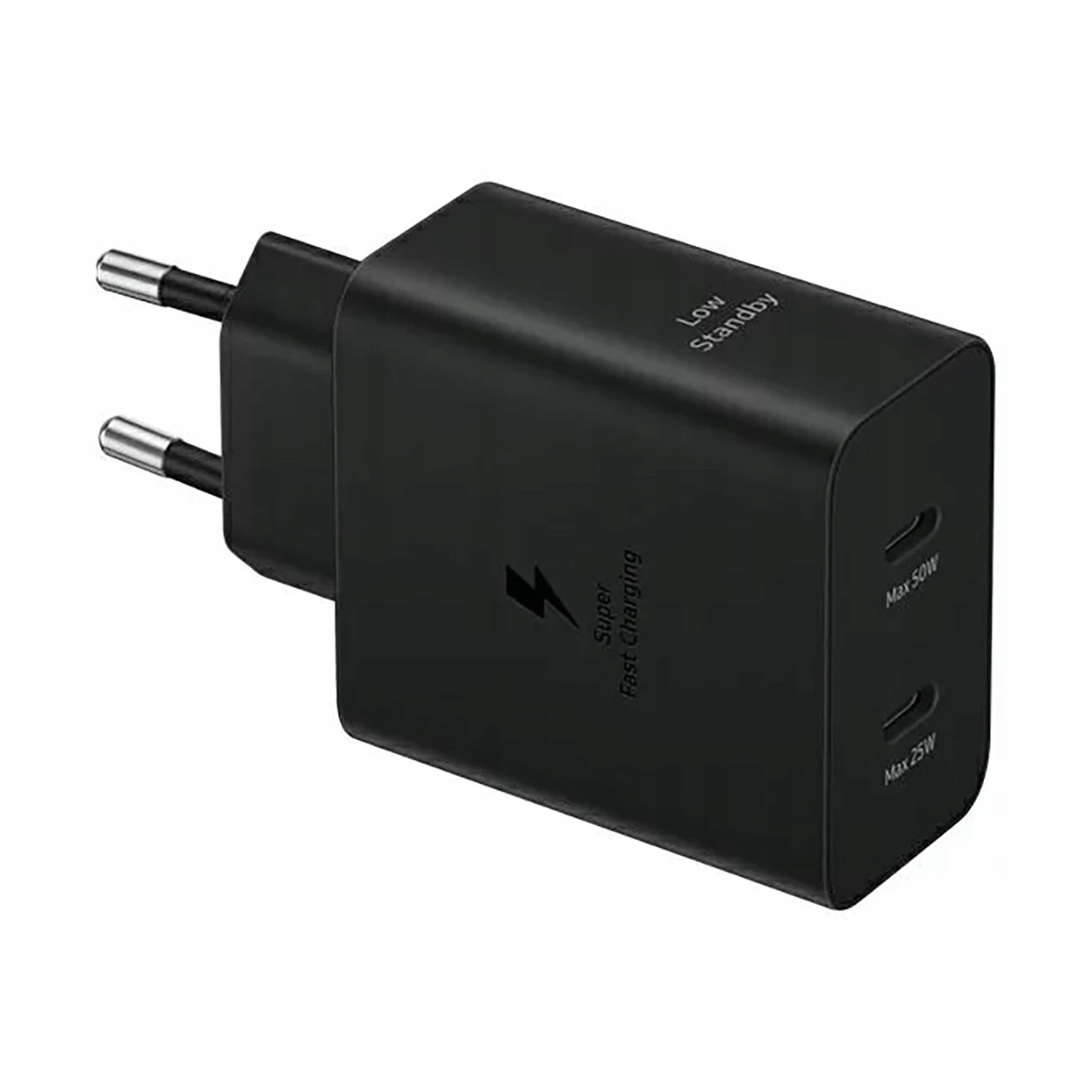 Nabíjačka Samsung Power Adapter Duo 2x Usb-c 50W čierna