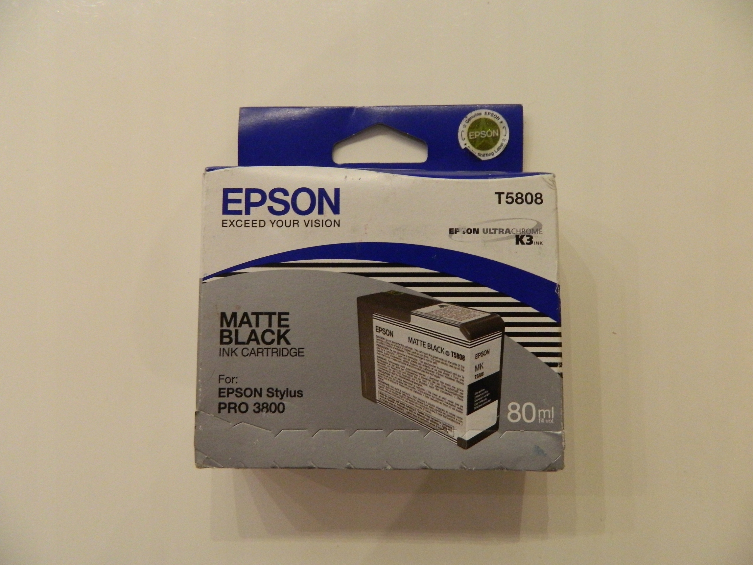 Inkoust Epson T5808 Matte Black Stylus3800 C13T580800 Originál