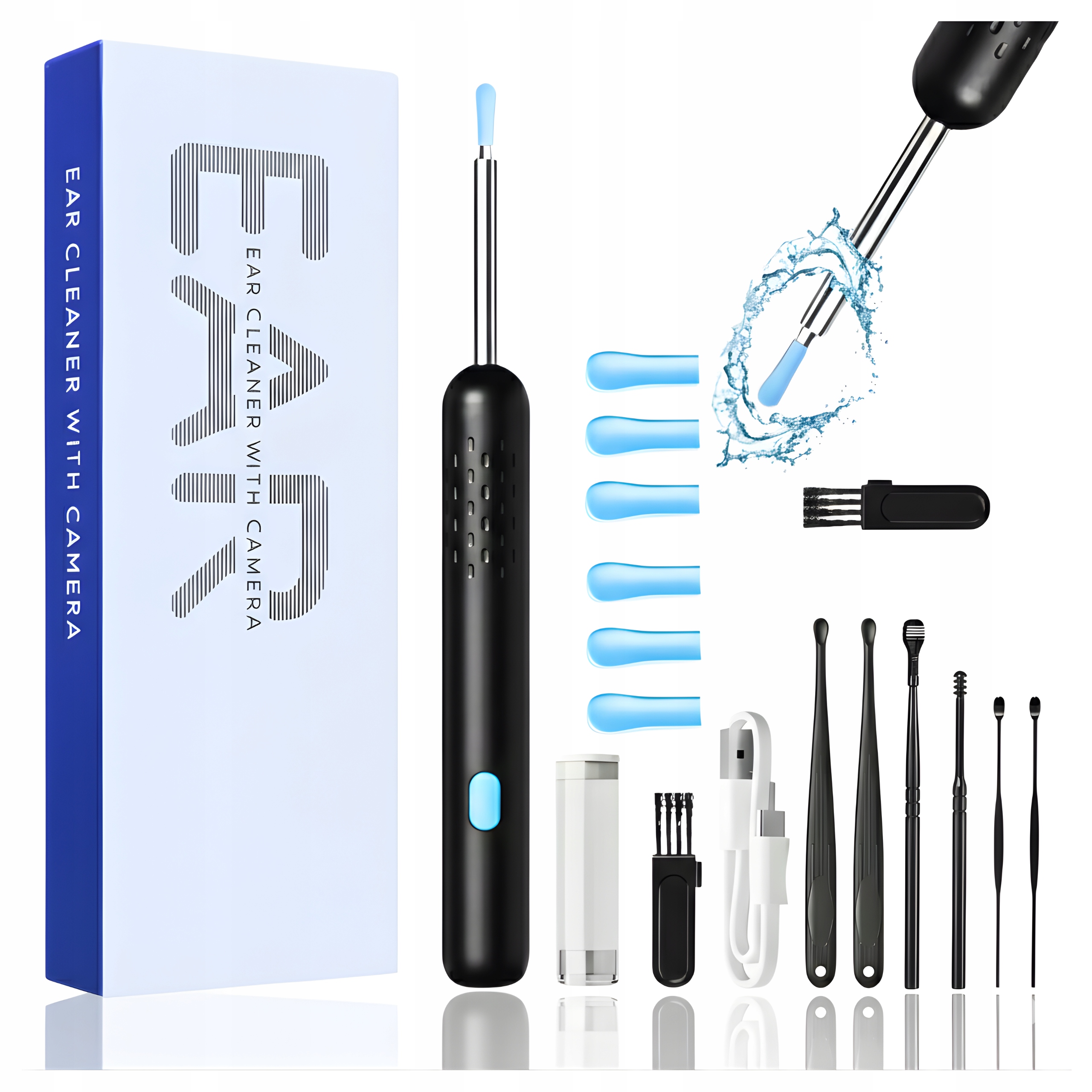 Endoskop Otoskop Kamera Hd Smart WiFi do Uszu Czyszczenie Woskowiny Korków