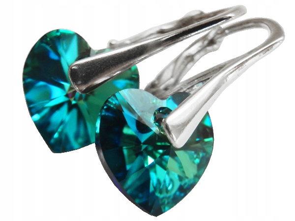 

Kolczyki Srebrne Z Kryszt. Swarovski Serce 10mm