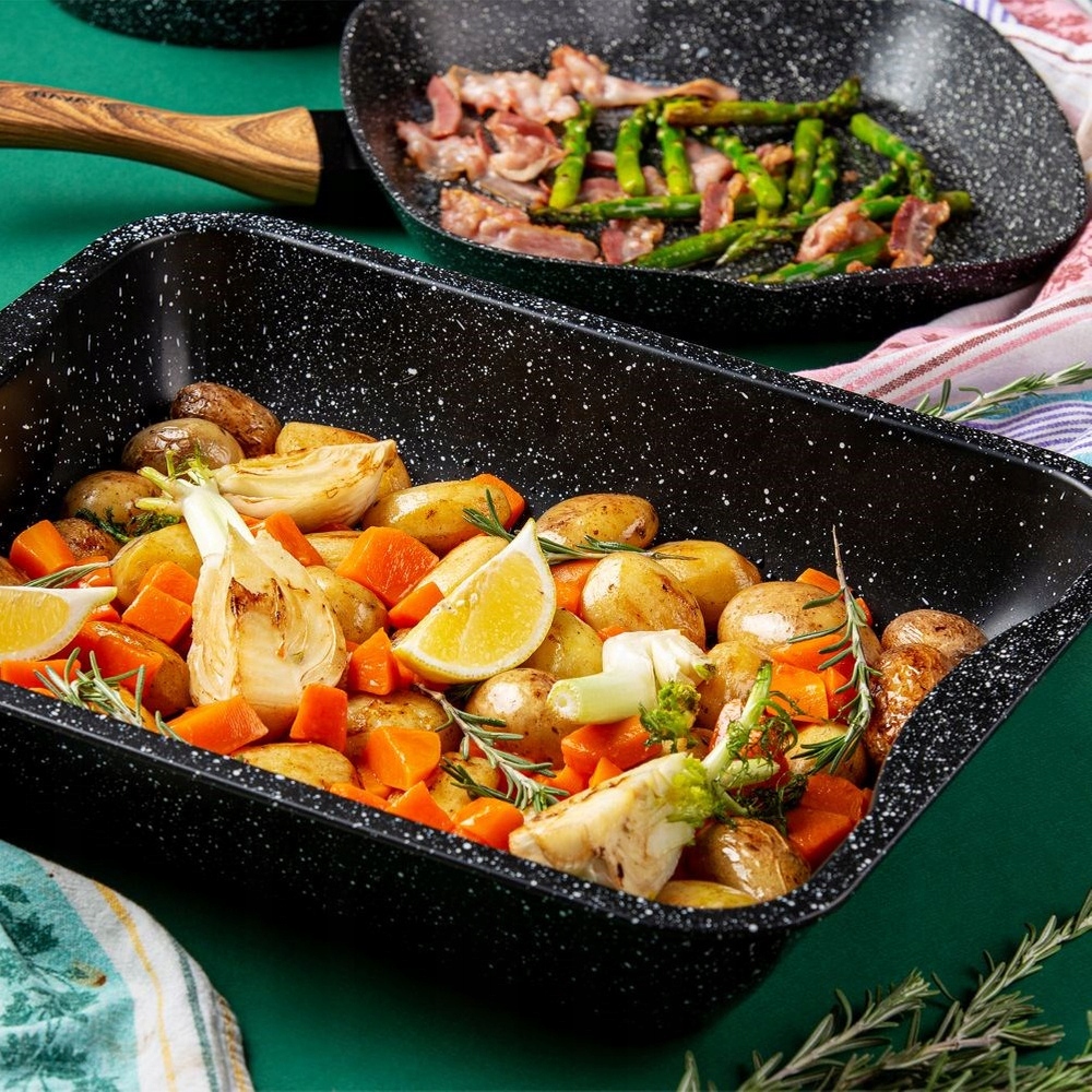 Brytfanna GRANITOWA brytfanka blacha pieczenia mięsa warzyw ryb ciast 6,5L Stan opakowania oryginalne