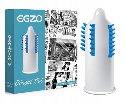 

Egzo Though Cat prezerwatywa stymulująca wypustki