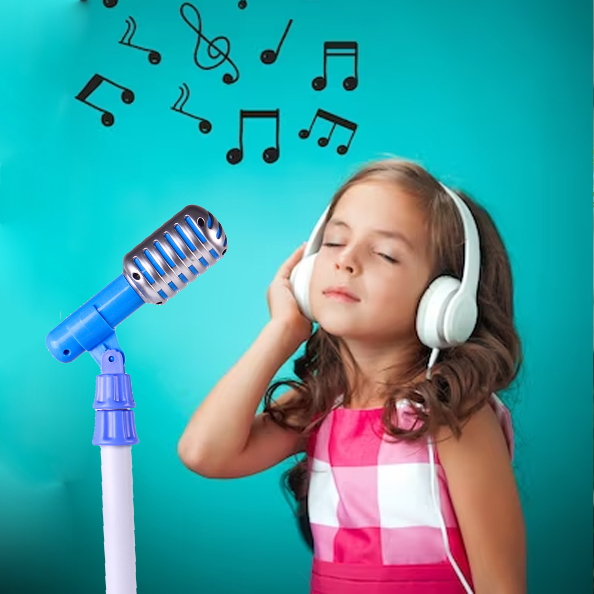 MIKROFON ZE STATYWEM KARAOKE MP3 LED + SYNTEZATOR Marka Stator