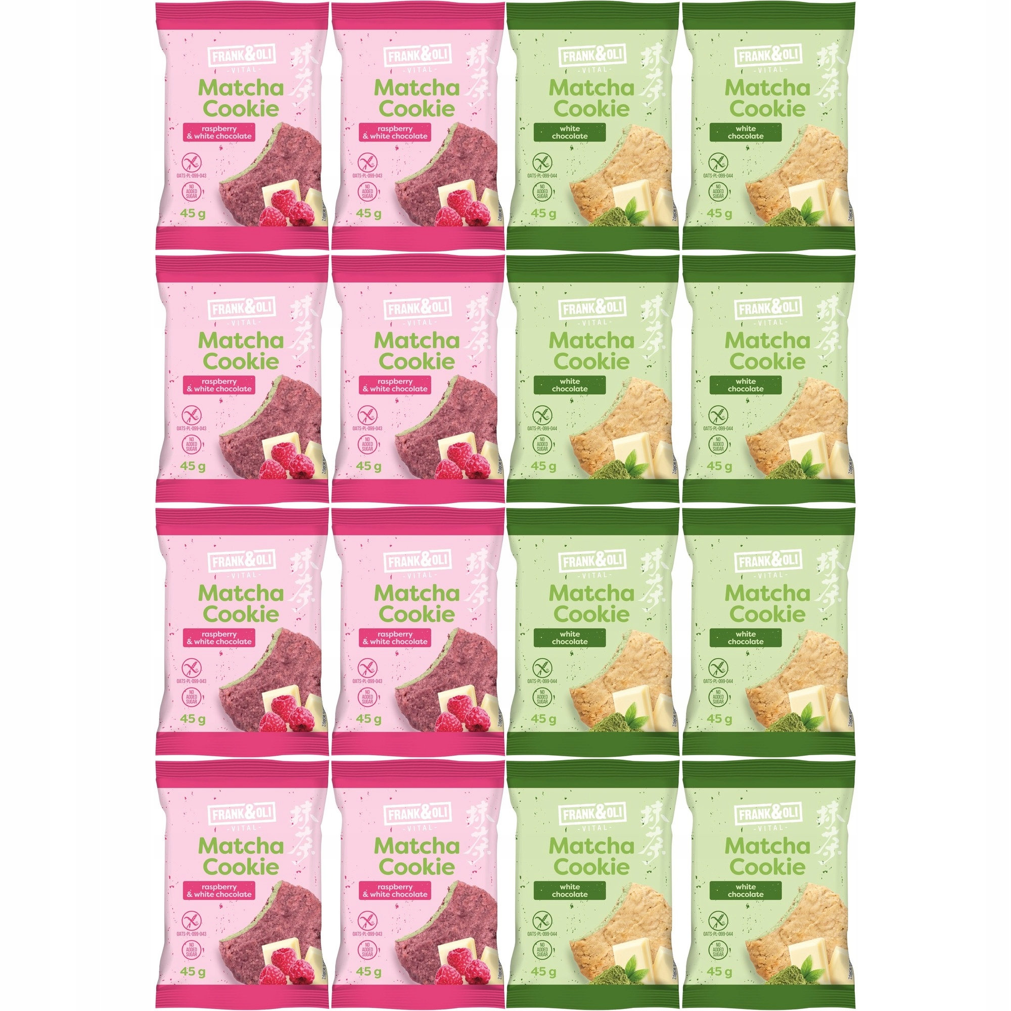 Zestaw ciasteczek Matcha Frank&Oli MIX smaków 16 szt.