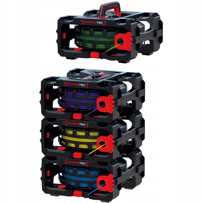 Runpotec Cb 260 Zestaw Rozwijaków Odwijak Kasetowy do Kabli 10kg Box 4szt