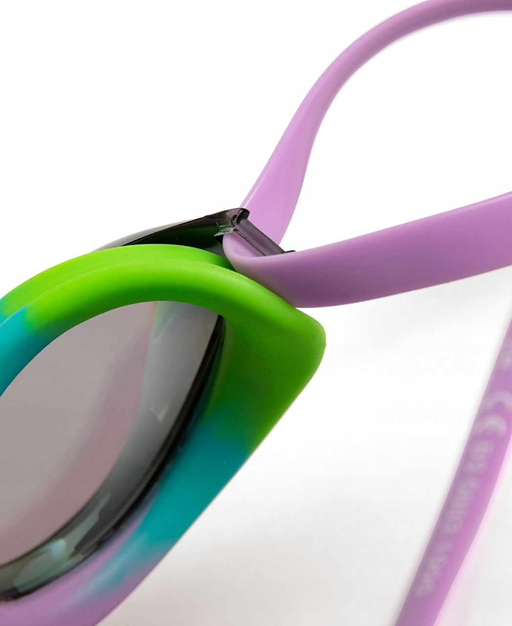 Okulary pływackie Arena Python Mirror GREEN-VIOLET-GREEN startowe Model Python
