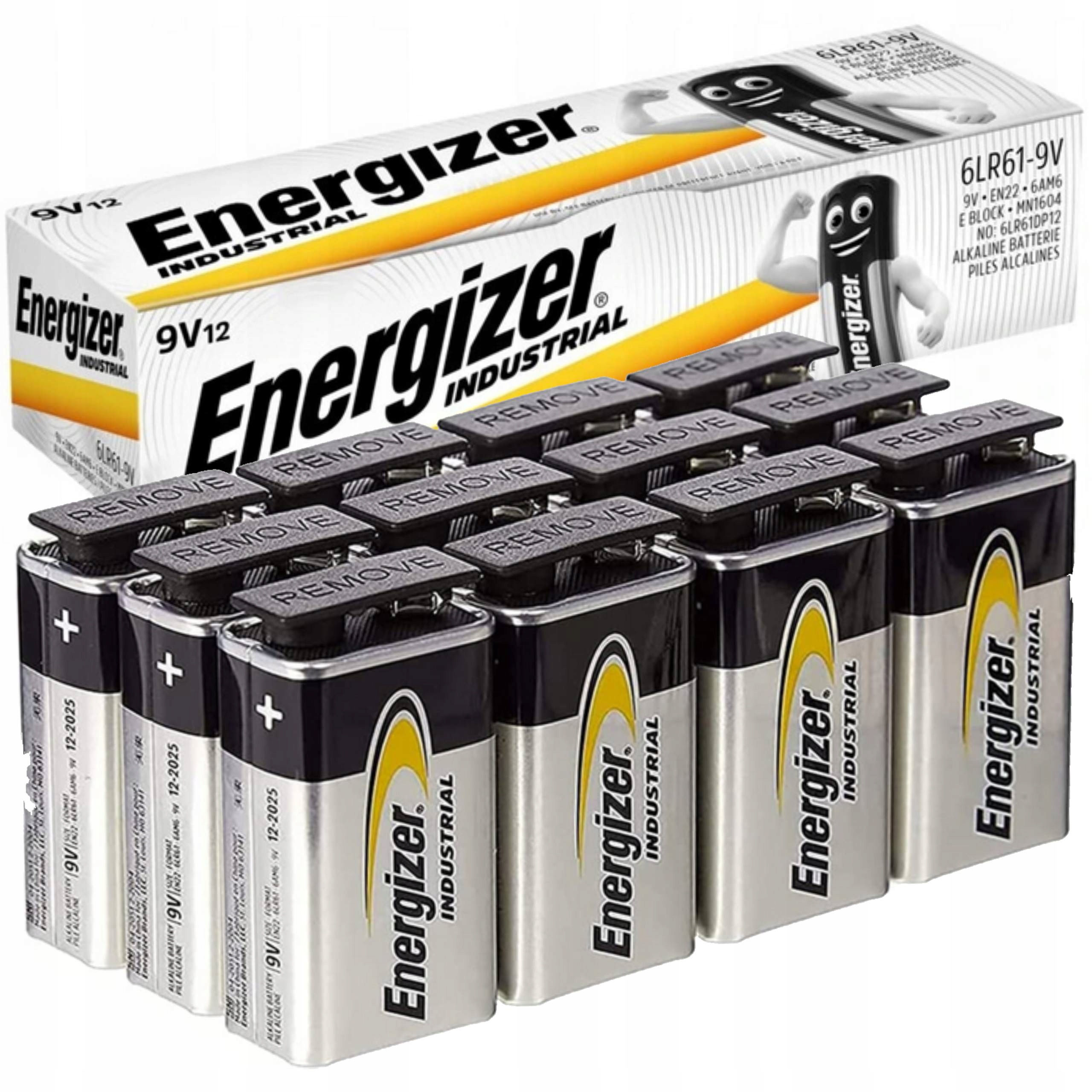 

Bateria alkaliczna Energizer 9V 6LR61 x 12szt