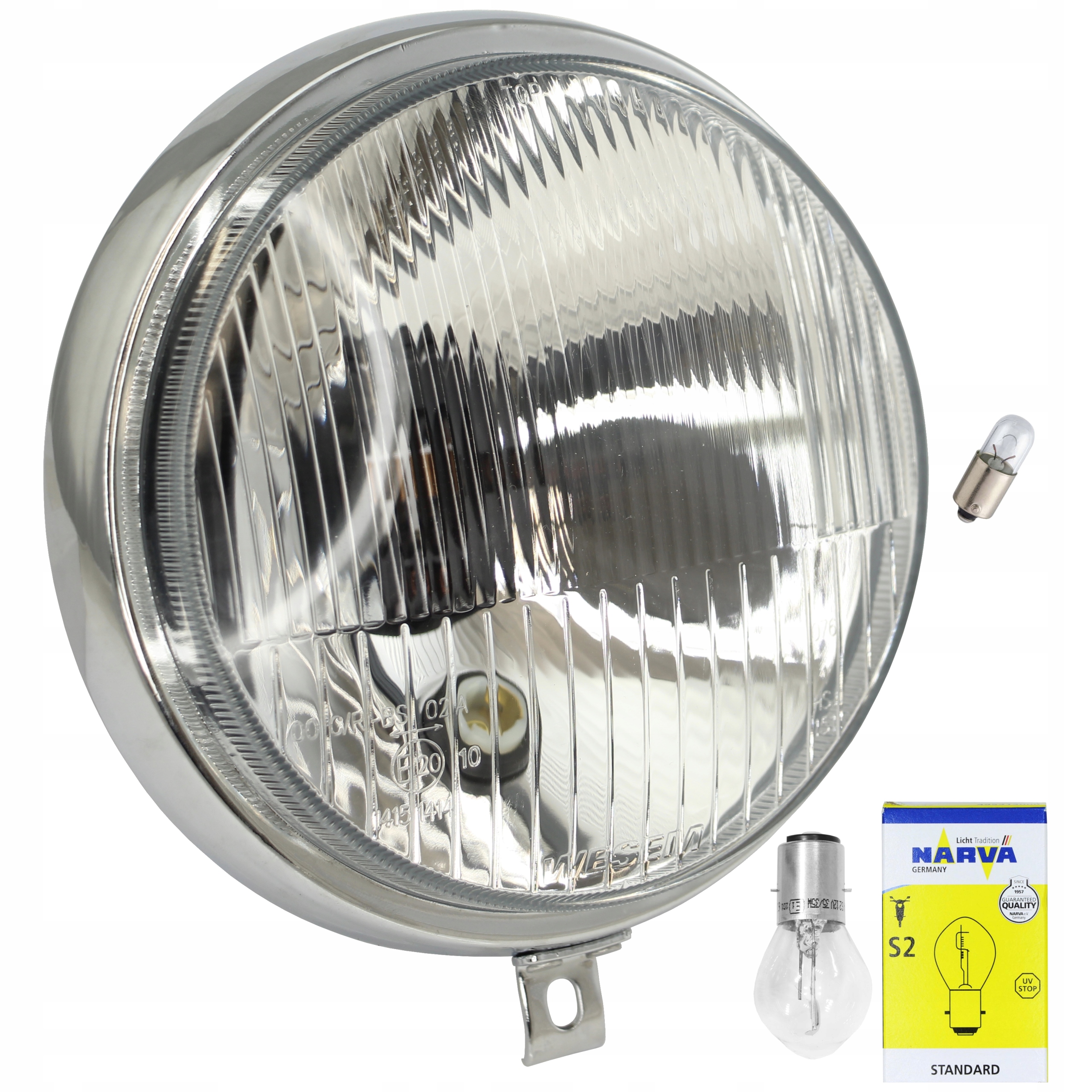WKŁAD LAMPA PRZÓD RAMKA CHROM SIMSON S51 ENDURO