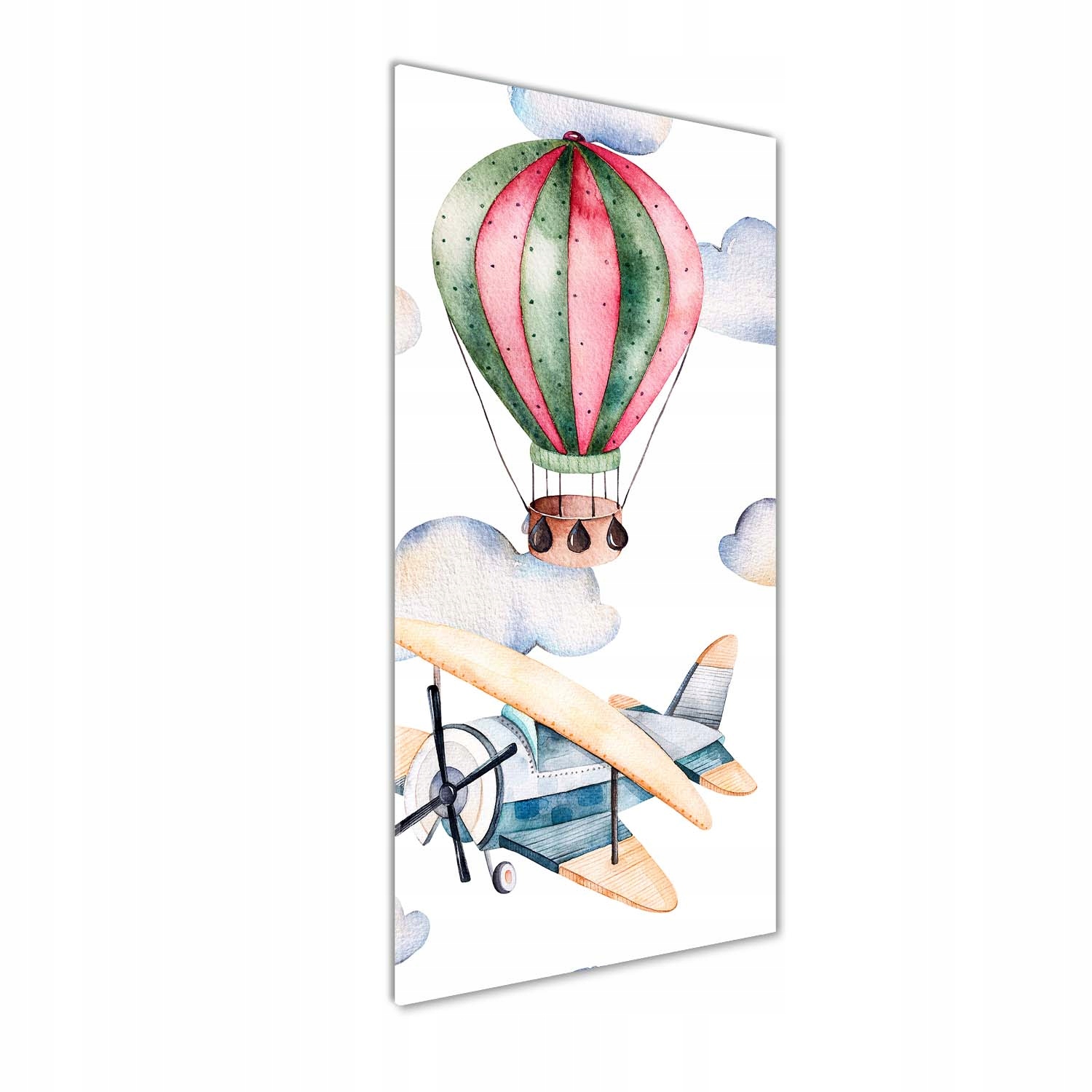 

Foto obraz na szkle Balony i samoloty 50x125 cm