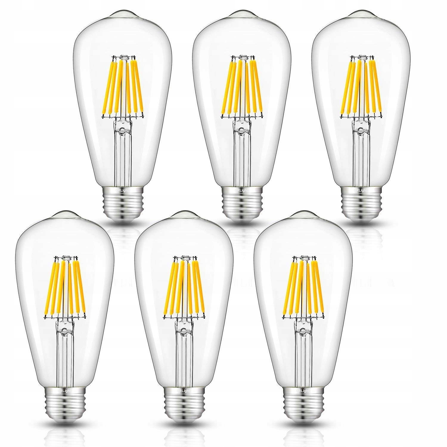 

6x Żarówka ST64 E27 Led filament 12W neutralna