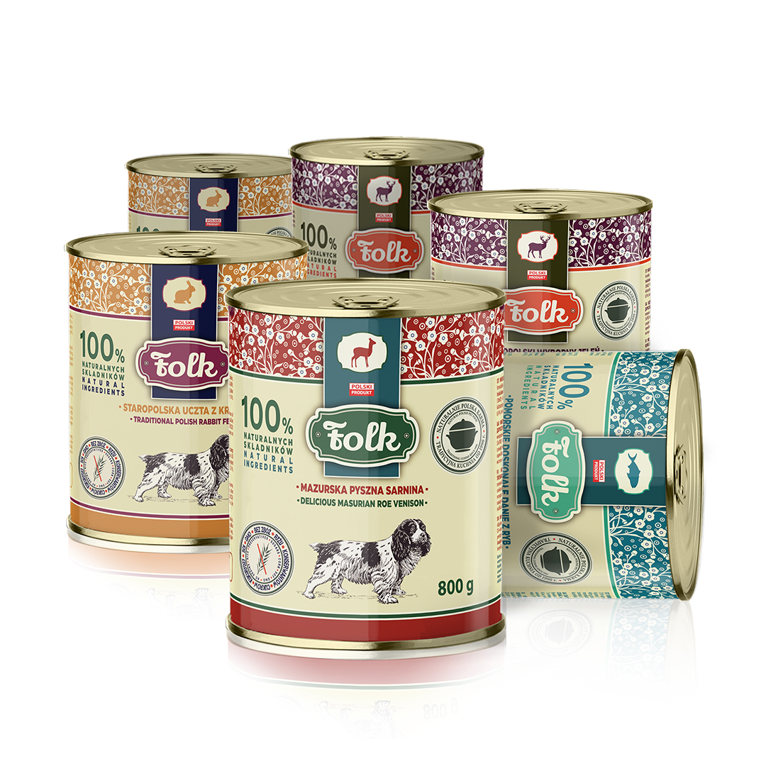 Karma mokra dla psa Folk Mix Smaków 6 x 800 g