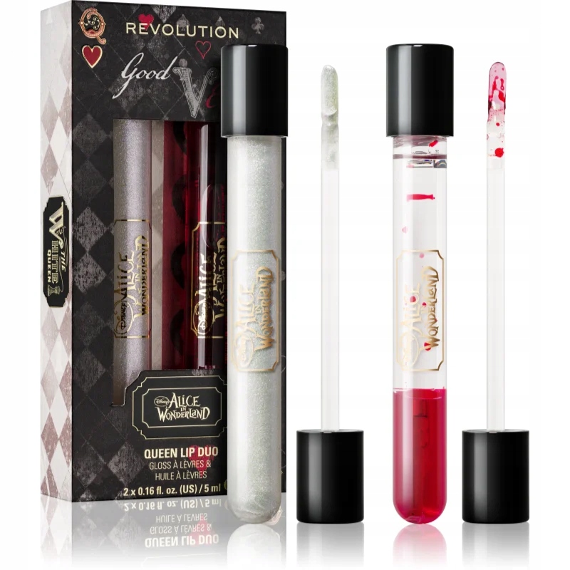 Makeup Revolution X Alice in Wonderland sada na rty odstín The Queens Lip D