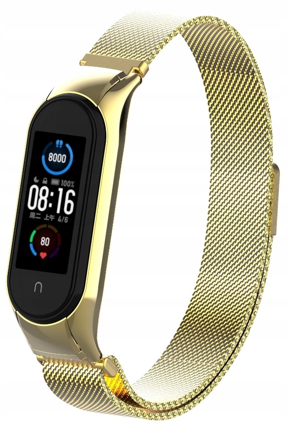 PASEK OPASKA do XIAOMI MI BAND 5/6 WIELE KOLORÓW Kolor srebrny