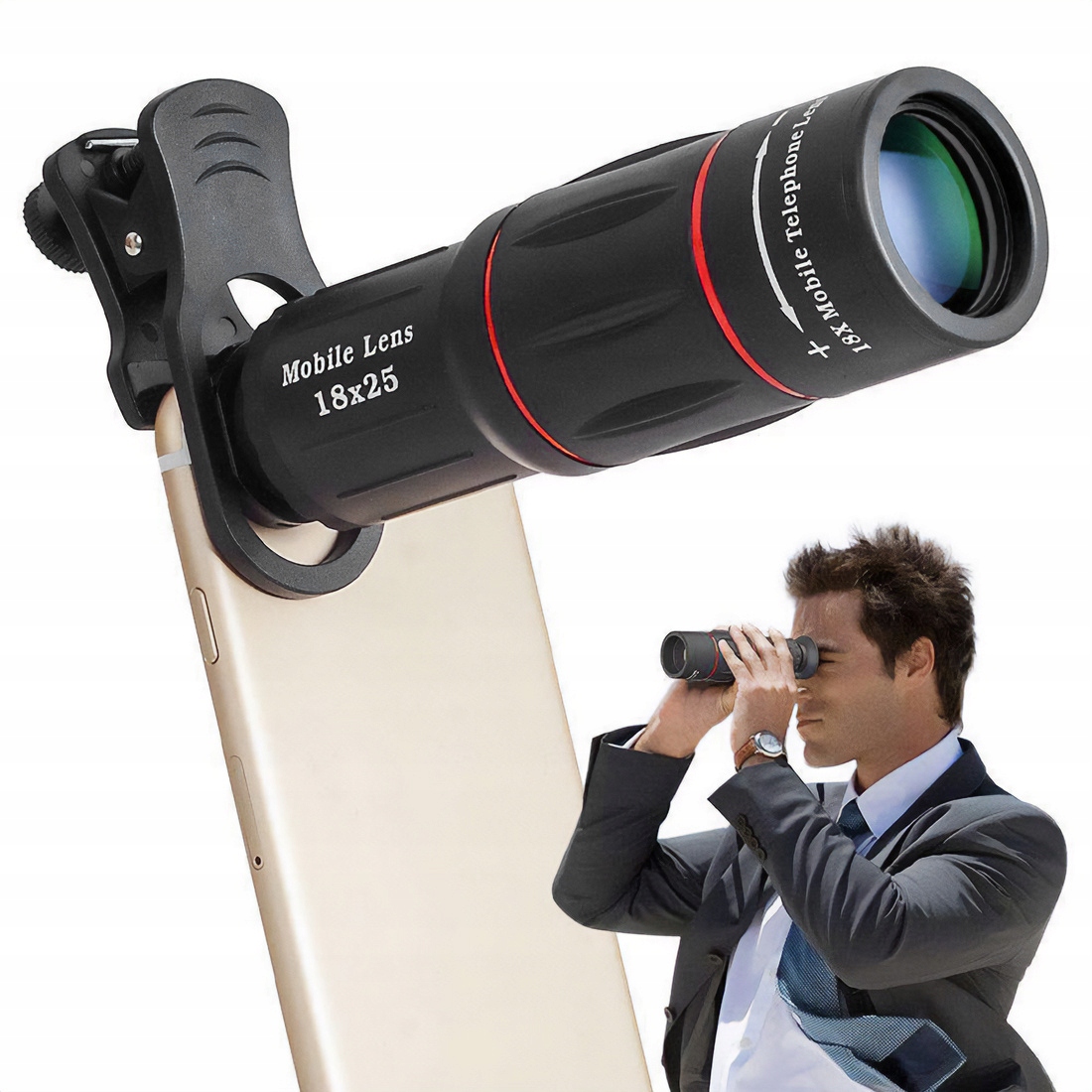 Obiektyw Luneta Monokular do Telefonu 18x Zoom Statyw Apexel APL-T18XZJ Marka Inna
