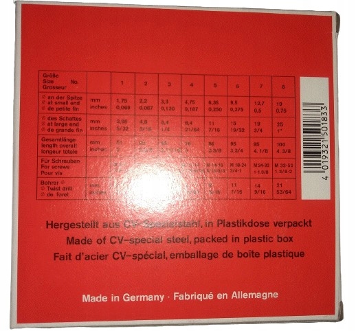 Wykrętaki do śrub 8sztuk zestaw Kod producenta 96151