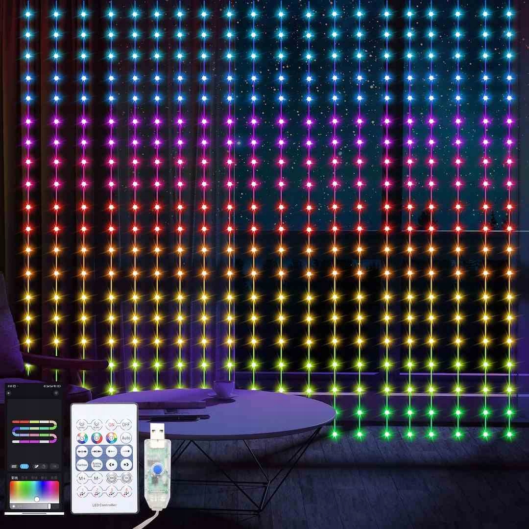 Eko-Light záclona Wizard Kulka 2*2M 400Led Rgb Lampa stropní osvětlení