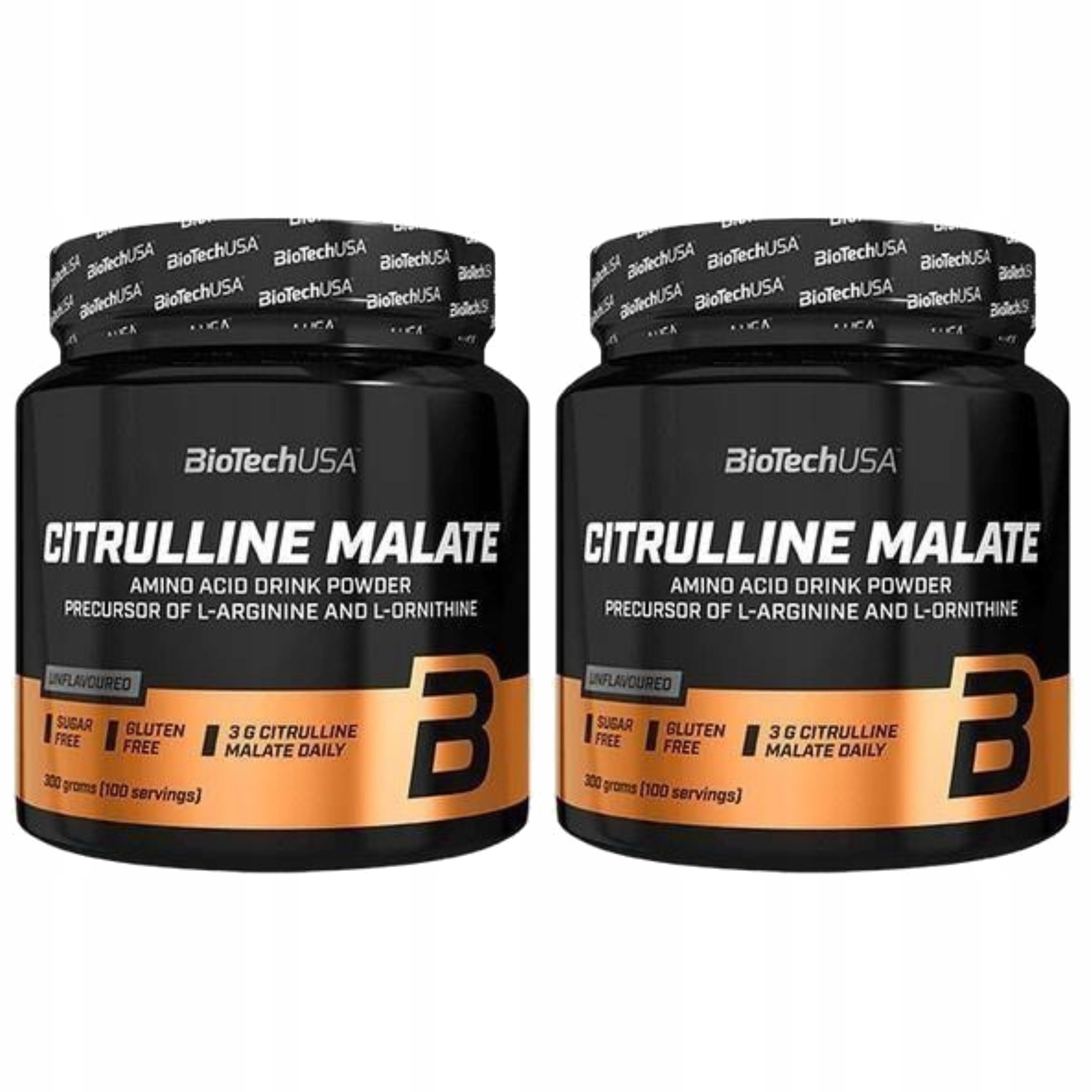 2x BioTech Usa Citrulin Malát 300g Zelené jablko
