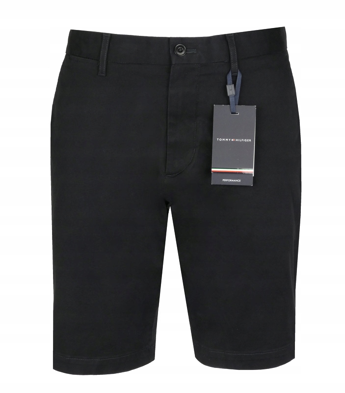 Tommy Hilfiger, pánské kraťasy, chinos, černé, 32