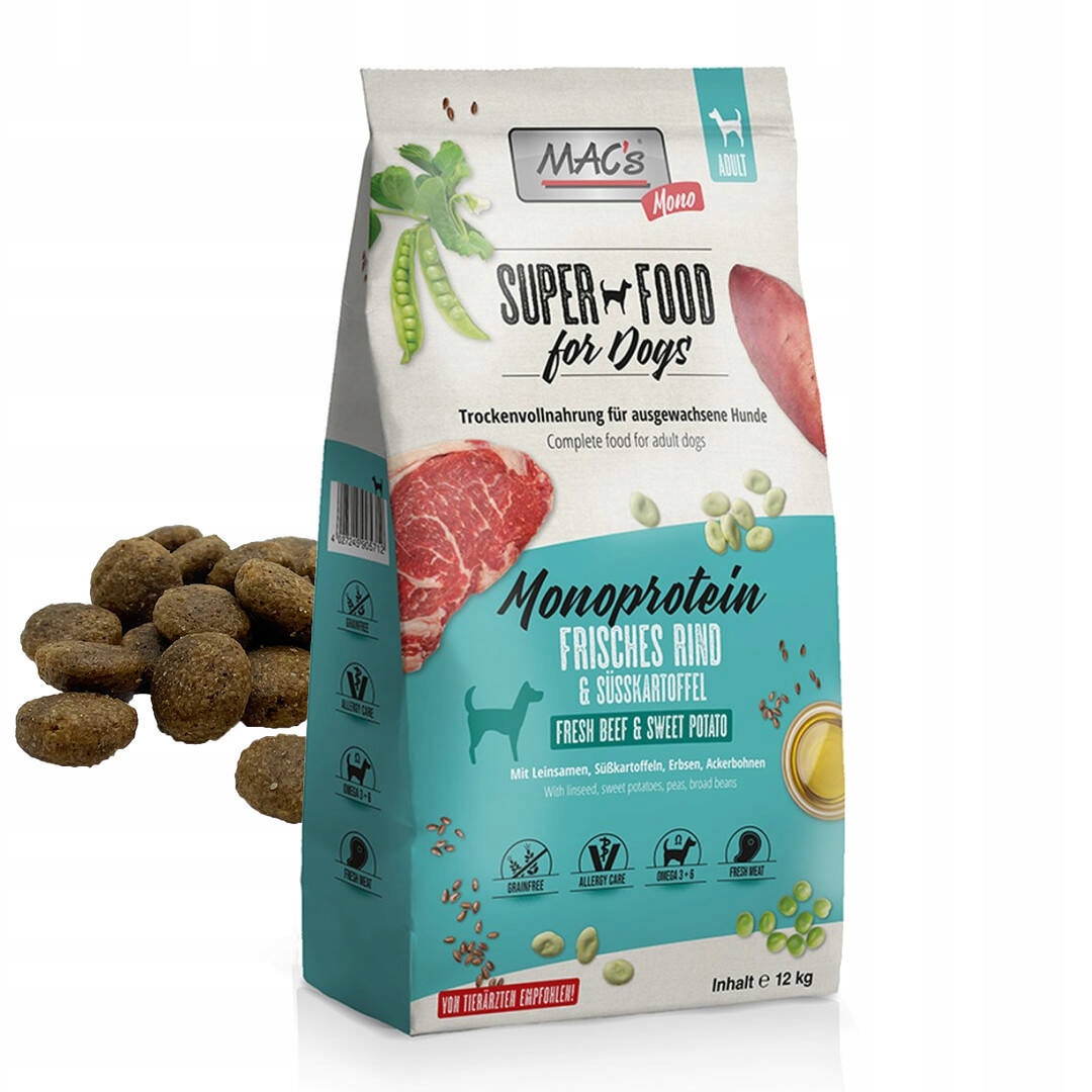 Mac's Dog Suché Krmivo Monoproteinové pro psa s hovězím masem 12 kg Hypoalergenní