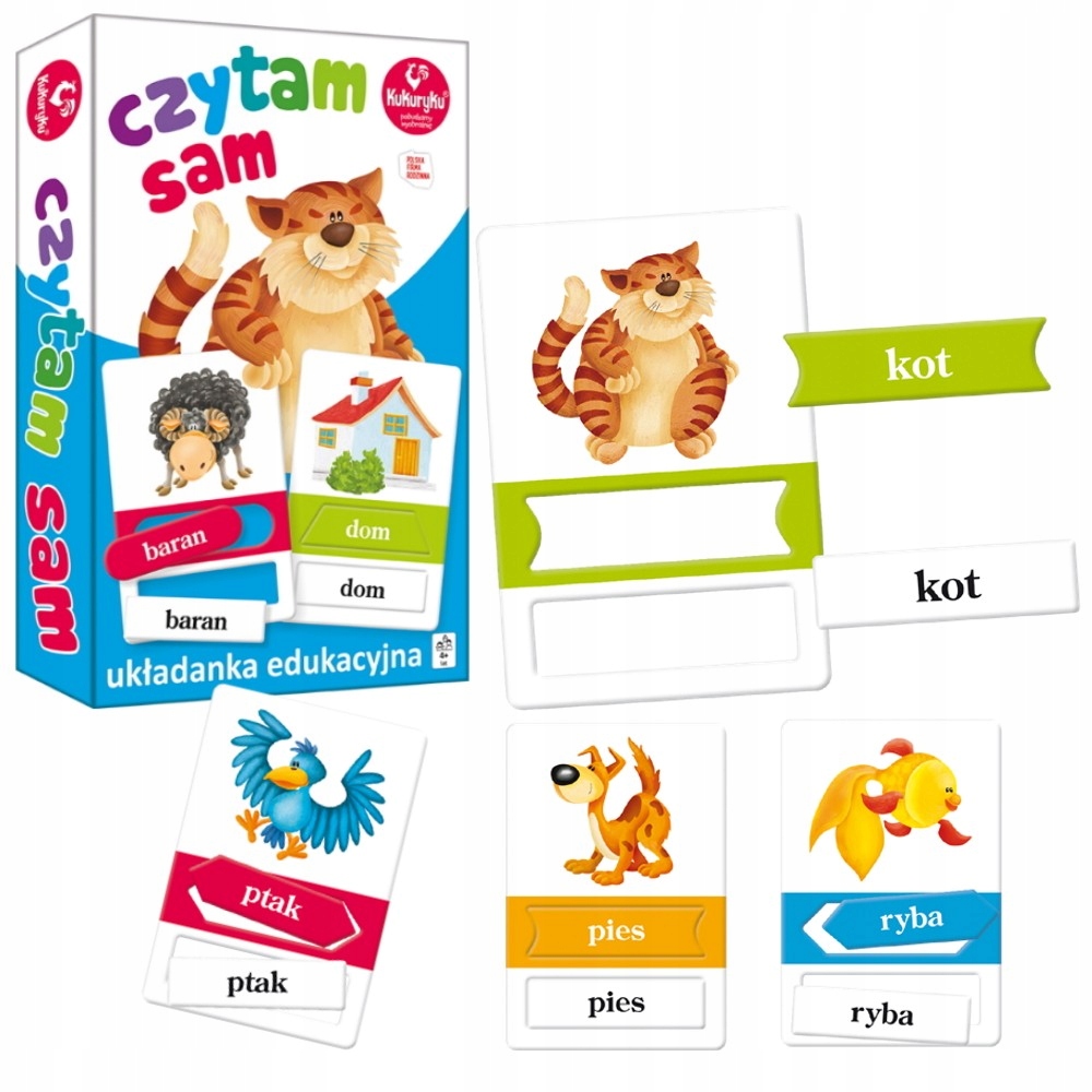 Układanka Kukuryku Czytam sam Rodzaj nauka czytania