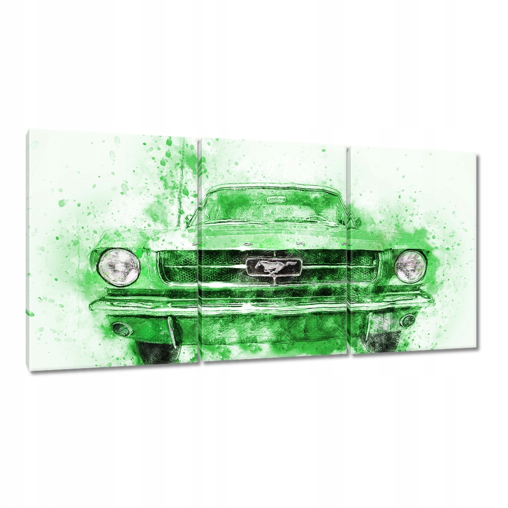 

Obrazy 120x60 Zielona akwarela Mustang