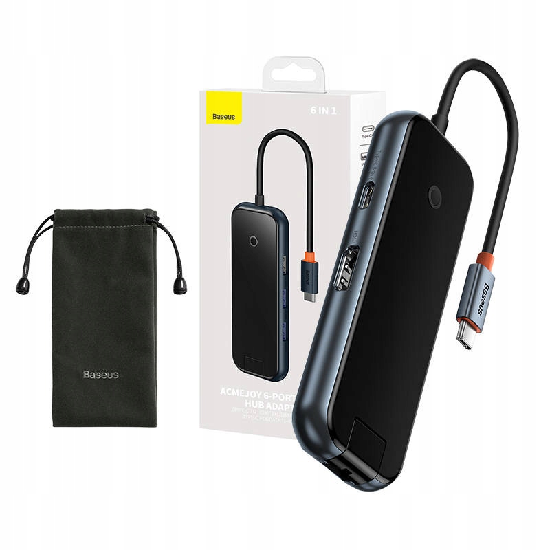 Baseus Hub 6v1 Usb-c na 2xUSB 3.0 Usb 2.0 Usb-c Pd Hdmi RJ45
