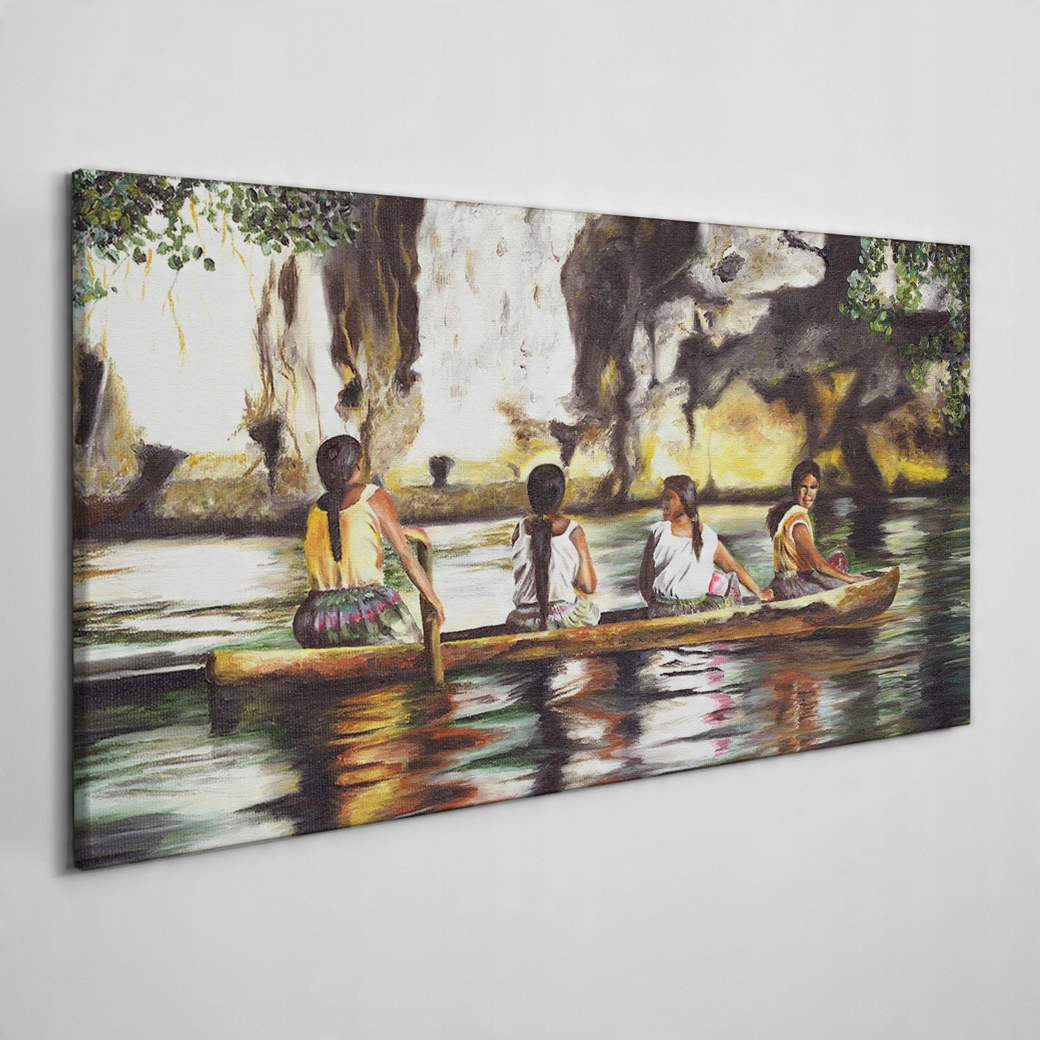 

Płótno obraz na ścianę Łódź kobiety woda 100x50 cm