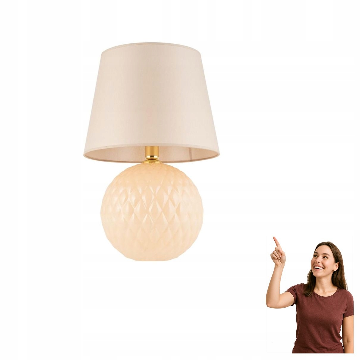 Nočná stolová lampa Santana Ecru 5591 Tk Lighting