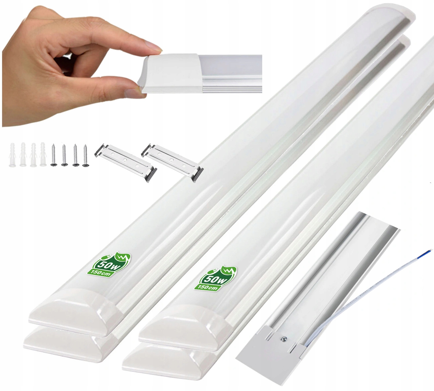 4x Oprawa natynkowa LED 50W 150cm panel świetlówka