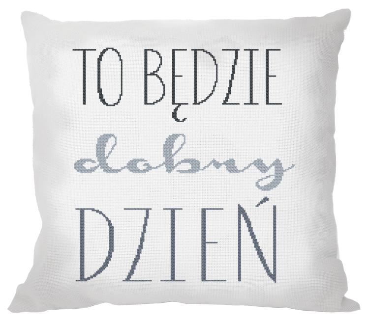 Vyšívací sada Polštář Bude to dobrý den