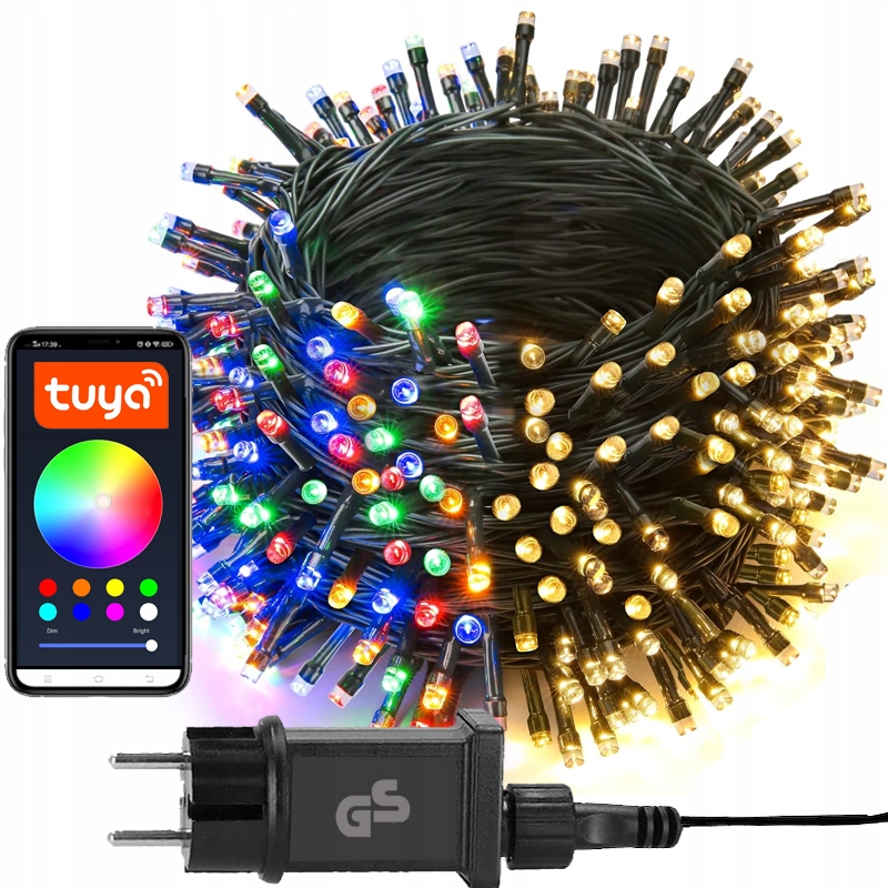 Vánoční osvětlení na stromeček Led Rgb 230V Bluetooth Smart 20 m Wifi Tuya SuperLED