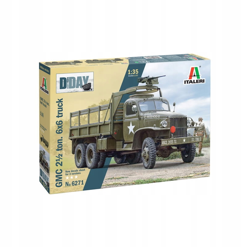 Gmc 2 1/2 Ton. 6x6 Truck 80. výročí Dne D, měřítko 1:35, Italeri