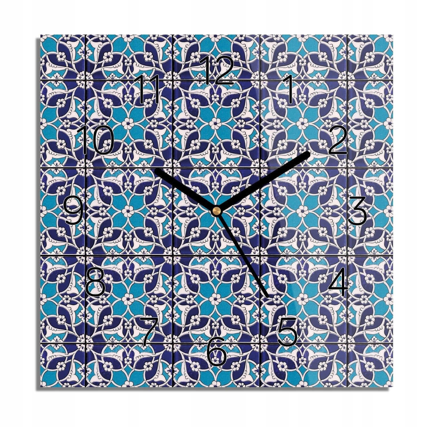

Mozaika ornament zegar na szkle do sypialni 30x30
