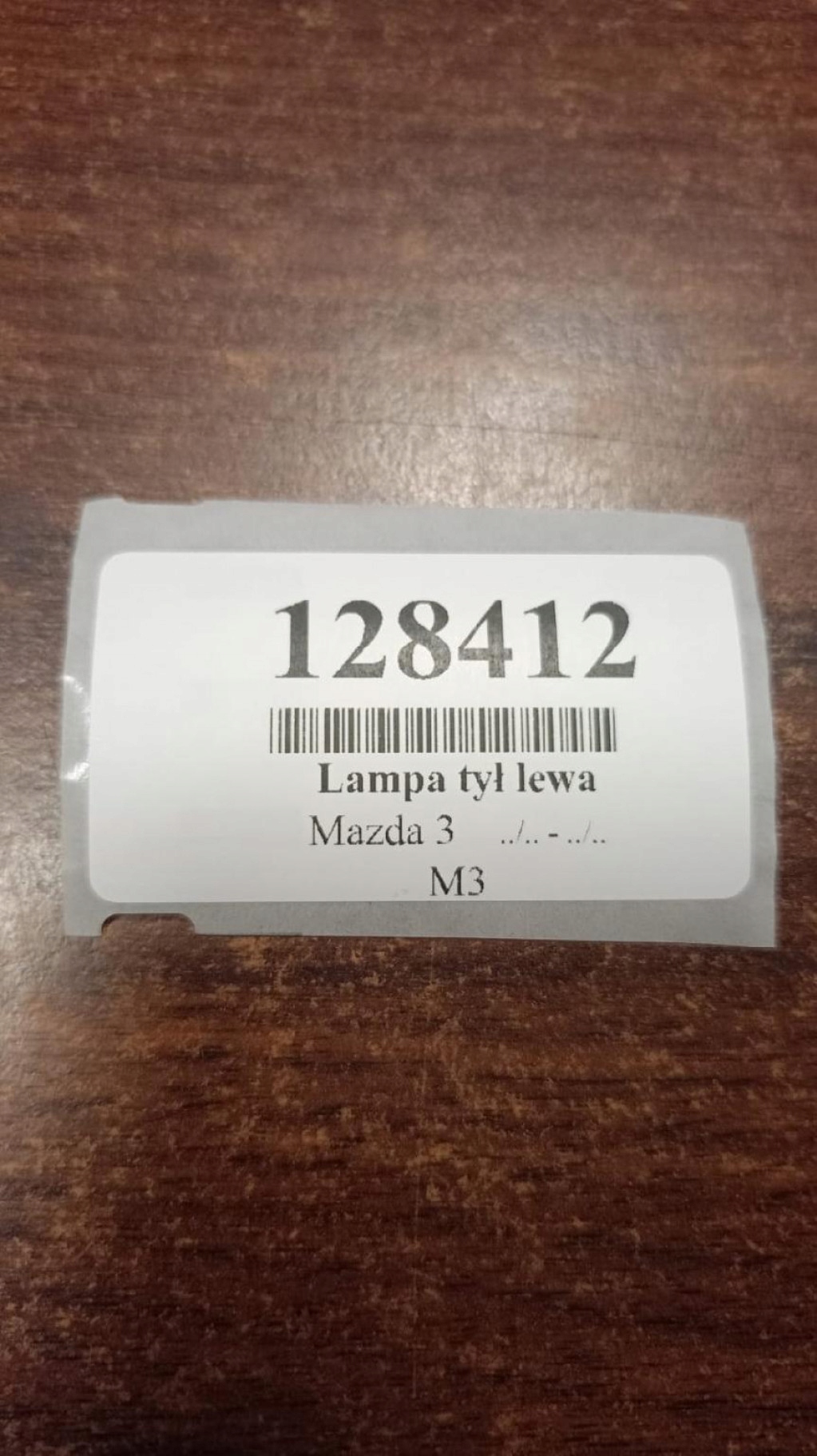MAZDA 3 Feux phare Gauche Arrière du capot