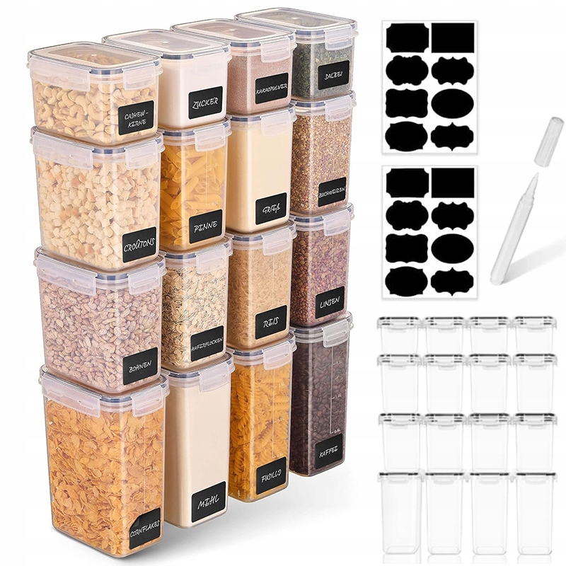 Sada 16 Ks Dóz Na Skladování Potravin