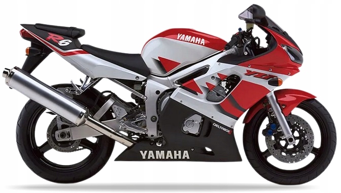 Samolepky Na Motocykl Juula Pro Yamaha Yzf R6 2000 Bílá Červená RJ03