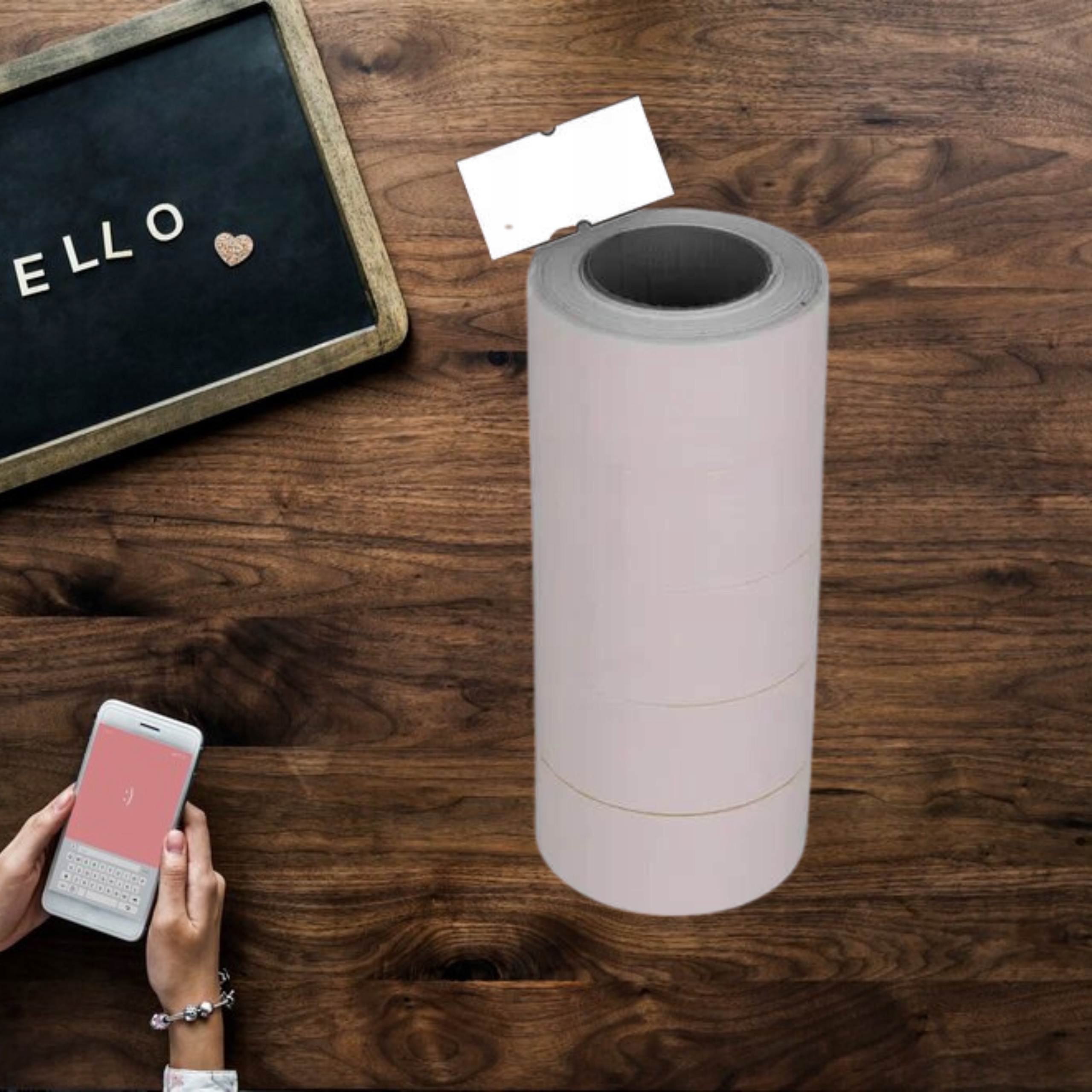 TAŚMA DO METKOWNICY DWURZĘDOWEJ JEDNORZDOWEJ BIAŁA 5 ROLEK 12 mm x 22 mm Stan opakowania oryginalne