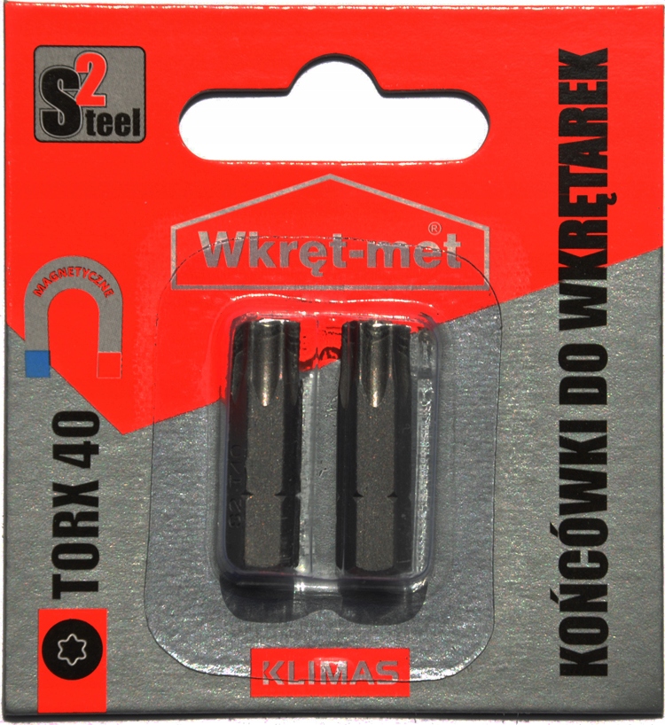 

Końcówki Do Wkrętarki bity Torx Tx 40 , 25mm 2szt.