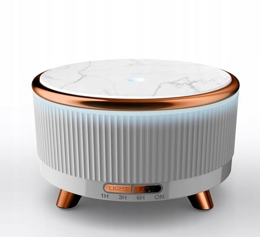 Dyfuzor Zapachowy Nawilżacz Powietrza Led Aromaterapia Olejki Biały