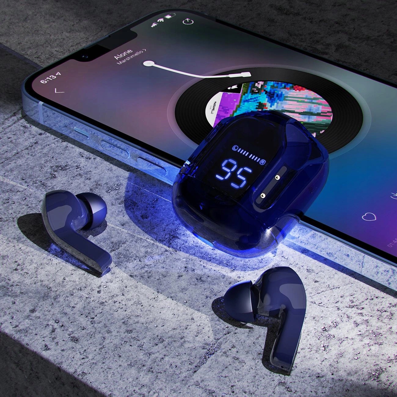 Acefast T6 dokanałowe słuchawki bezprzewodowe Tws Bluetooth niebieskie