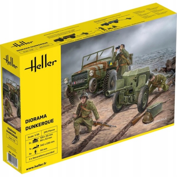 Heller 30326 Diorama Dunkerque Laffly V15T 1:35