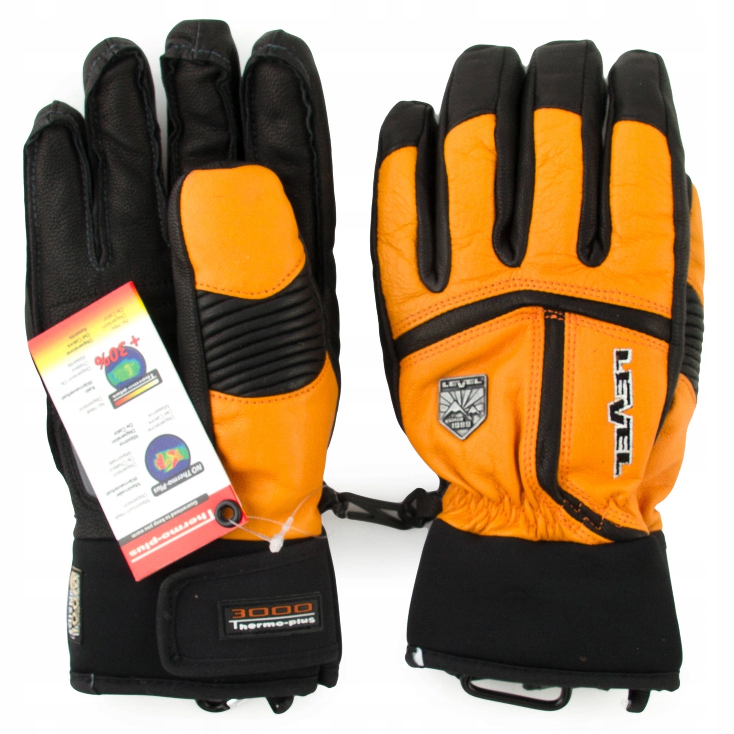Rękawice Level zimowe narciarskie męskie skórzane r. S 7