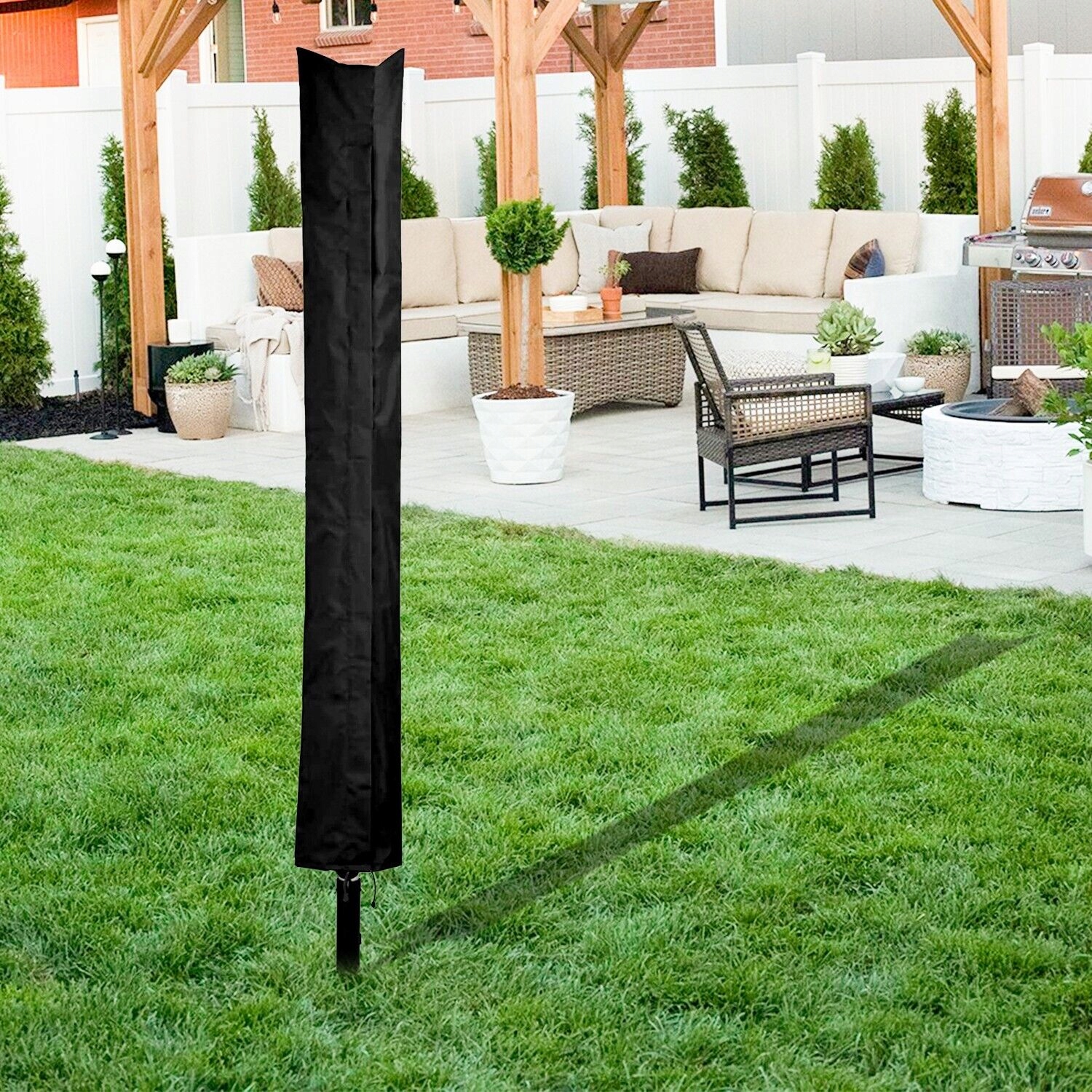 POKROWIEC NA PARASOL OGRODOWY OCHRONNY OSŁONA OCHRONA UV 168x28CM Stan opakowania oryginalne