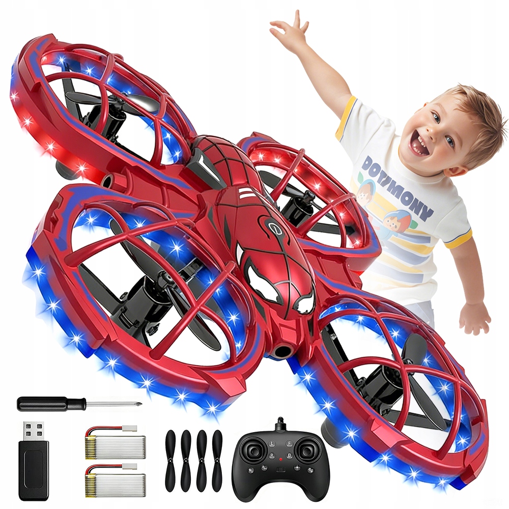 MINI DRON DLA DZIECI ŚWIECĄCY ŚWIATŁA LED RC SAMOLOT ZABAWKA QUADROCOPTER